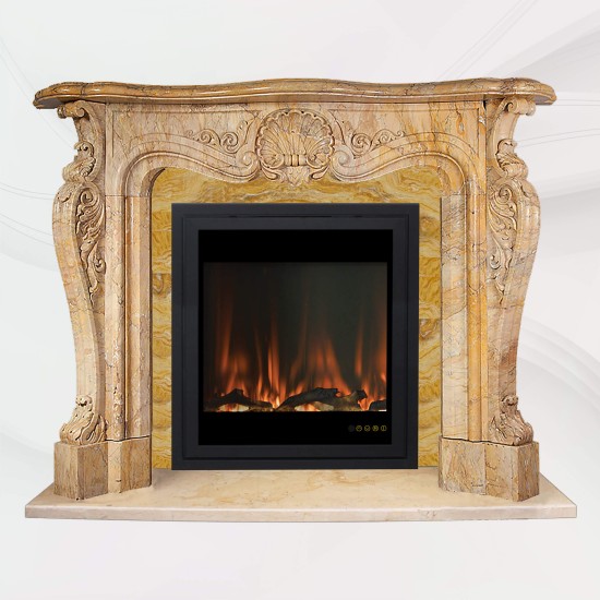 Smart Electric Fireplace with Stone Mantle ALS004